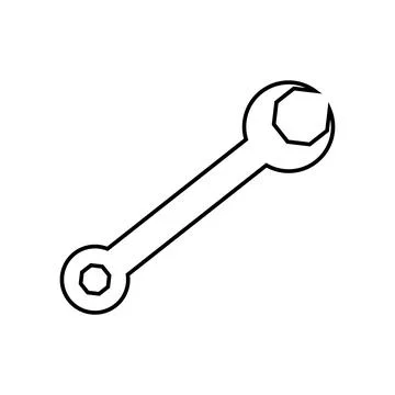 Spanner flat icon. 1st May Worker s Day. Illustrazione stock