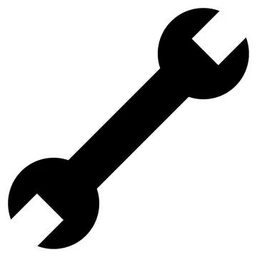 Spanner Flat Icon Illustration Stock Illustration