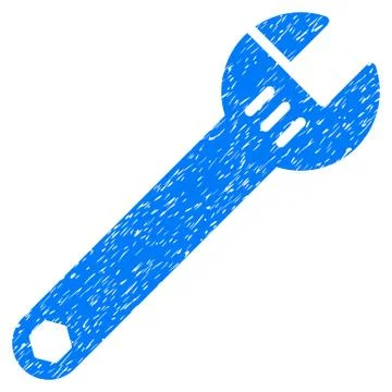 Spanner Grainy Texture Icon Stock Illustration