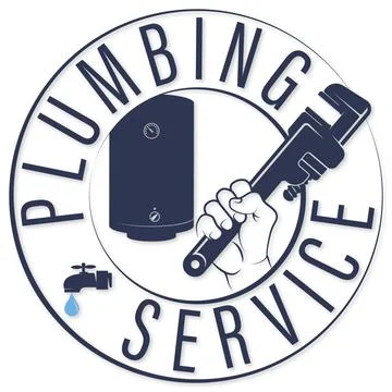 Spanner in hand plumbing, boiler installation symbol Stock Illustration
