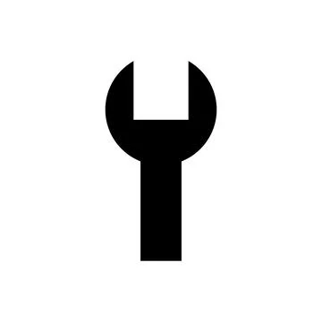 Spanner icon in black. Vector. イラスト素材