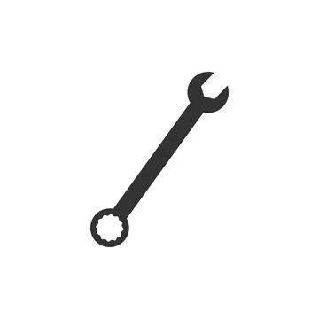 Spanner icon isolated. Flat design. Vector Illustration Stockillustratie