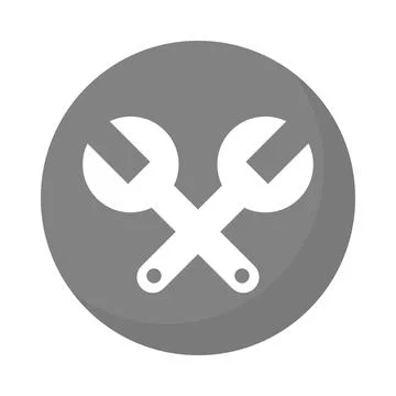 Spanner icon in settings. Improvements. Vector. Stock Illustration