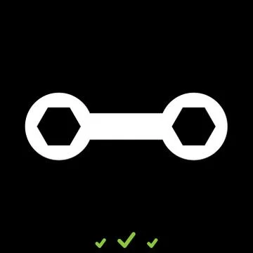 Spanner it is white icon . Stock Illustration