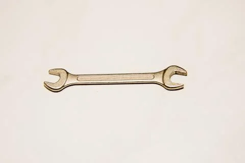 "Spanner" model wrench on white background Stock Photos