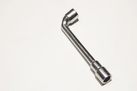 "Spanner" model wrench on white background Stock Photos