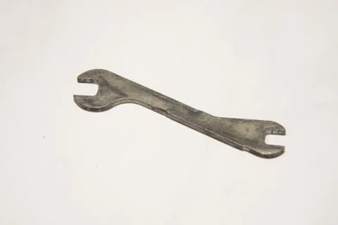 "Spanner" model wrench on white background Stock Photos