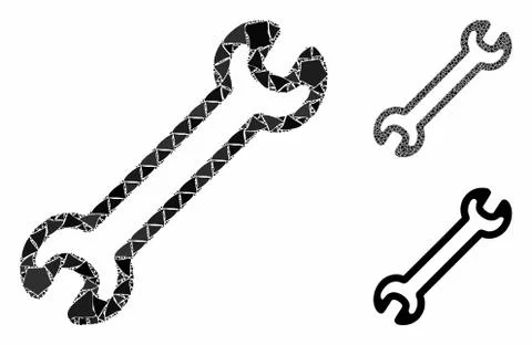 Spanner Mosaic Icon of Bumpy Parts Stockillustratie