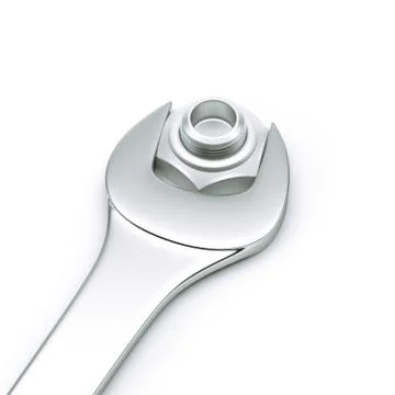 Spanner with nut Illustrazione stock