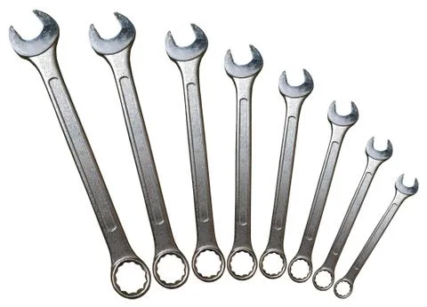 Spanner Set Arc Isolated Stock Photos