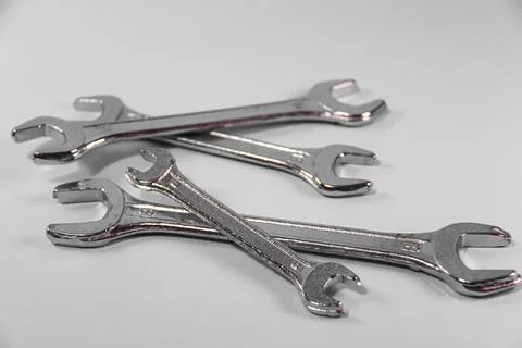 Spanner Set Isolated on white background Stock Photos
