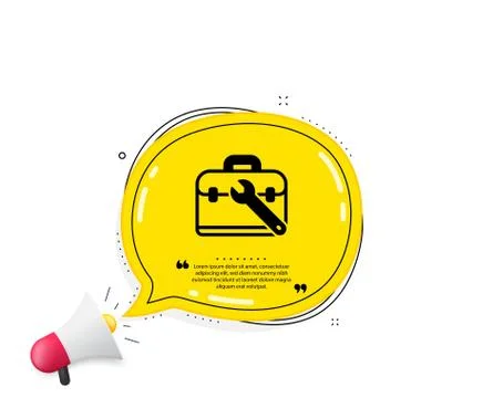 Spanner tool icon. Repair tool case sign. Vector Stock Illustration