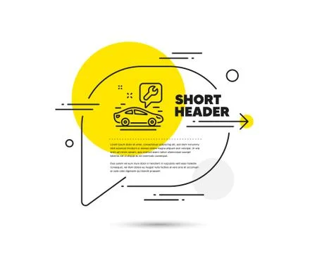 Spanner tool line icon. Car repair service sign. Vector Stock Illustration