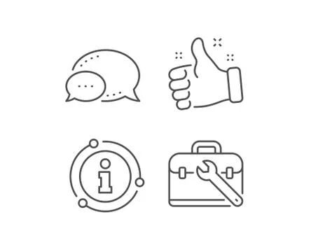 Spanner tool line icon. Repair tool case sign. Vector Illustrazione stock