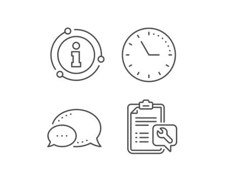 Spanner tool line icon. Repair service checklist sign. Vector Illustrazione stock