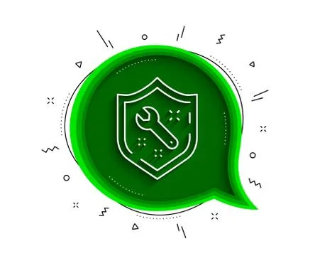 Spanner tool line icon. Repair service sign. Vector Stock Illustration