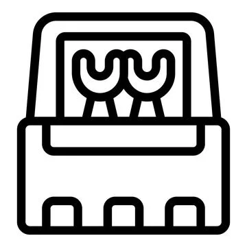 Spanner toolbox icon outline vector. Tool case Illustrazione stock