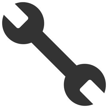 Spanner Vector Icon Flat Illustration Stock Illustration