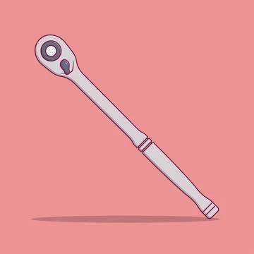Spanner Vector Icon Illustration with Outline for Design Element, Clip Art,.. Stock Illustration