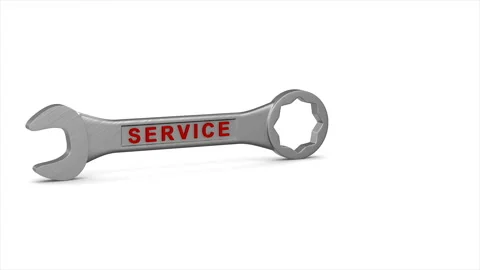 Spanner on white background. Isolated 3D render Video stock 87274637