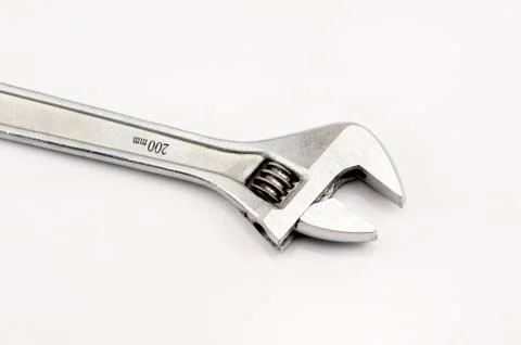 Spanner on the white background Foto stock