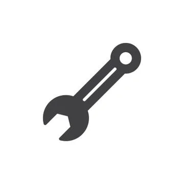 Spanner, wrench icon vector, filled flat sign, solid pictogram Stock Illustration