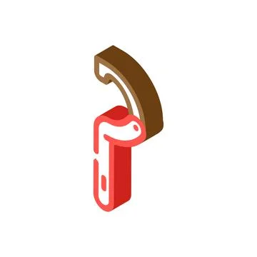 Spanner wrench isometric icon vector illustration Stock Illustration