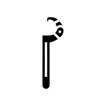 Spanner wrench tool glyph icon vector illustration Illustrazione stock