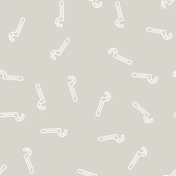Spanner wrench tool line seamless pattern Stock Illustration