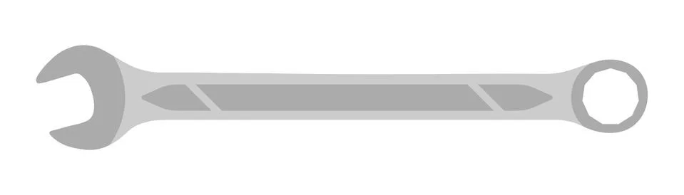 Spanner wrench tool vector flat illustration Stock Illustration