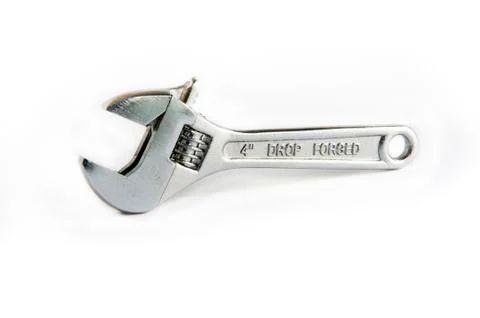Spanner / wrench on white Stock Photos