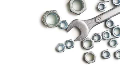 Spanners and nuts Stock Photos