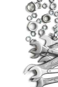 Spanners and nuts Stock Photos