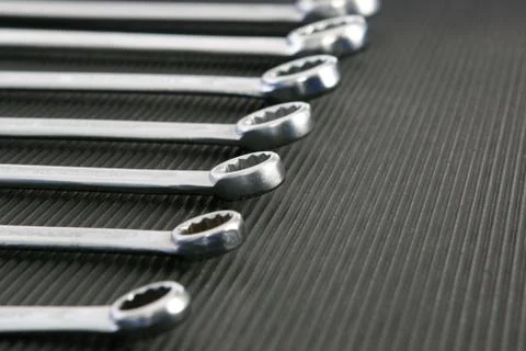 Spanners isolated on a white background Stock Photos