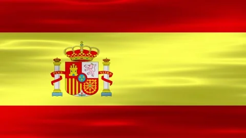 Spanyol Flag Wave New Stock Footage 219552171