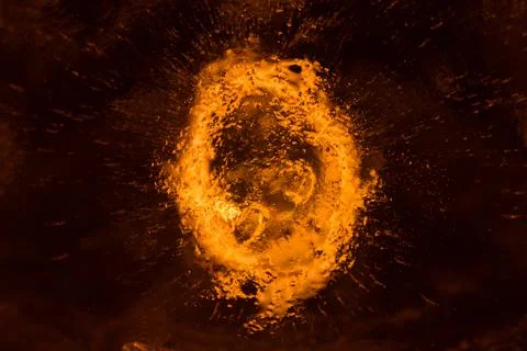 Sparckle fire effect on ice. Stockfoto's