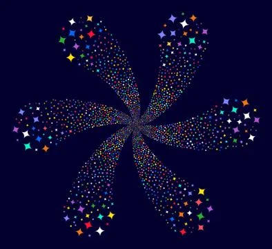 Sparcle Star Centrifugal Stream Stockillustratie