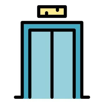 Spare elevator icon color outline vector イラスト素材
