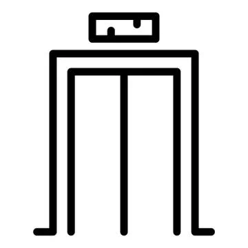 Spare elevator icon, outline style Ilustración de archivo