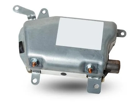 Spare part and interior element from a car side airbag in the door on a white Stock Photos