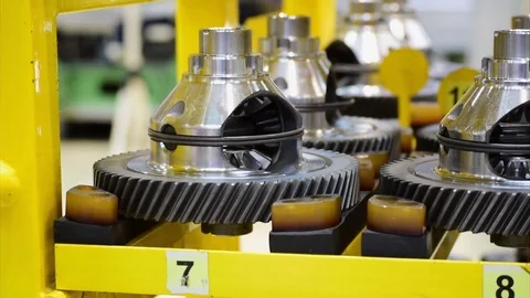 Spare parts for car engine Stock Footage 73290130