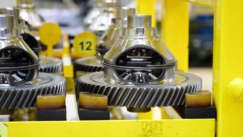 Spare parts for car engine Stock Footage 73290520
