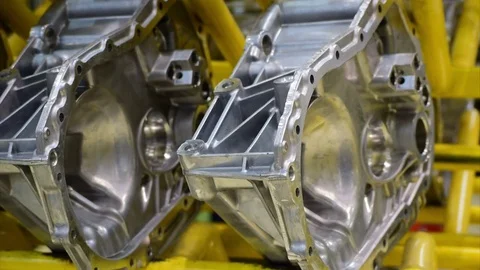 Spare parts for car engine Stock Footage 73290552