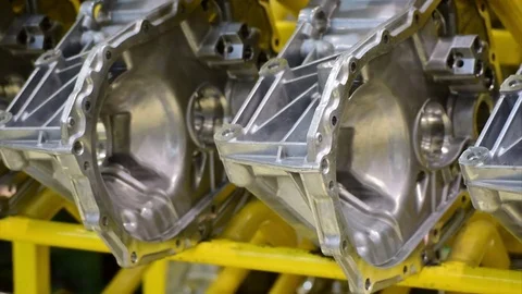 Spare parts for car engine Stock Footage 73412987