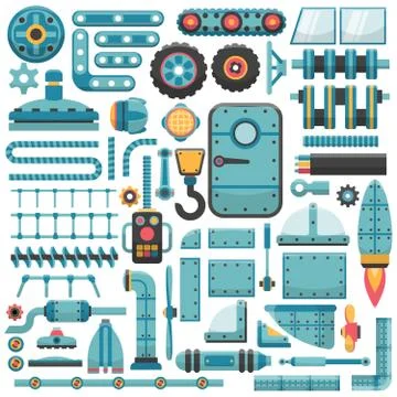 Spare parts set Stock Illustration