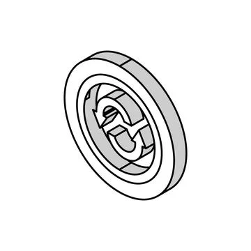 Spare tires isometric icon vector illustration Stock Illustration