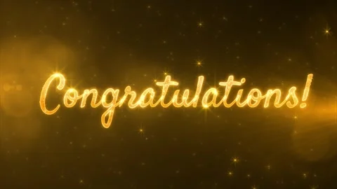 Spark and particles text on black star sky, beautiful typography magic design Stock Footage 303396644