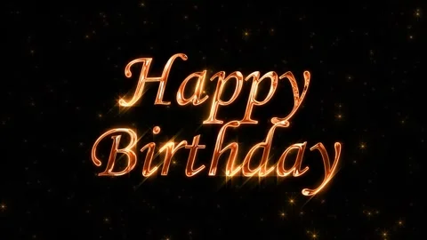 Spark and particles text on black star sky, beautiful typography magic design Stock Footage 303397553