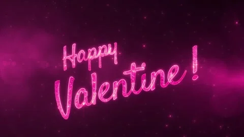 Spark and particles text on black star sky, beautiful typography magic design Stock Footage 303402798