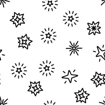 Spark And Sparkle Star Vector Seamless Pattern Illustrazione stock
